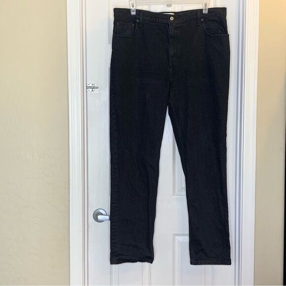 Abercrombie & Fitch The 90s Straight Ultra High Rise Black Jeans Size 18L - Picture 8 of 9